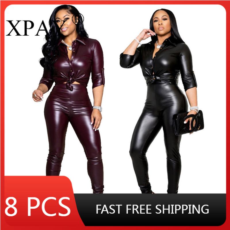 Women's Two Piece Pants Bulk Items Wholesale Lots Tracksuits Women Fall Winter PU Leather Two-piece Set Outfits Single Breasted Shirt + Legg, White
Women's Two Piece Pants Bulk Items Wholesale Lots Tracksuits Women Fall Winter PU Leather Two-piece Set Outfits Single Breasted Shirt + Legg, White
