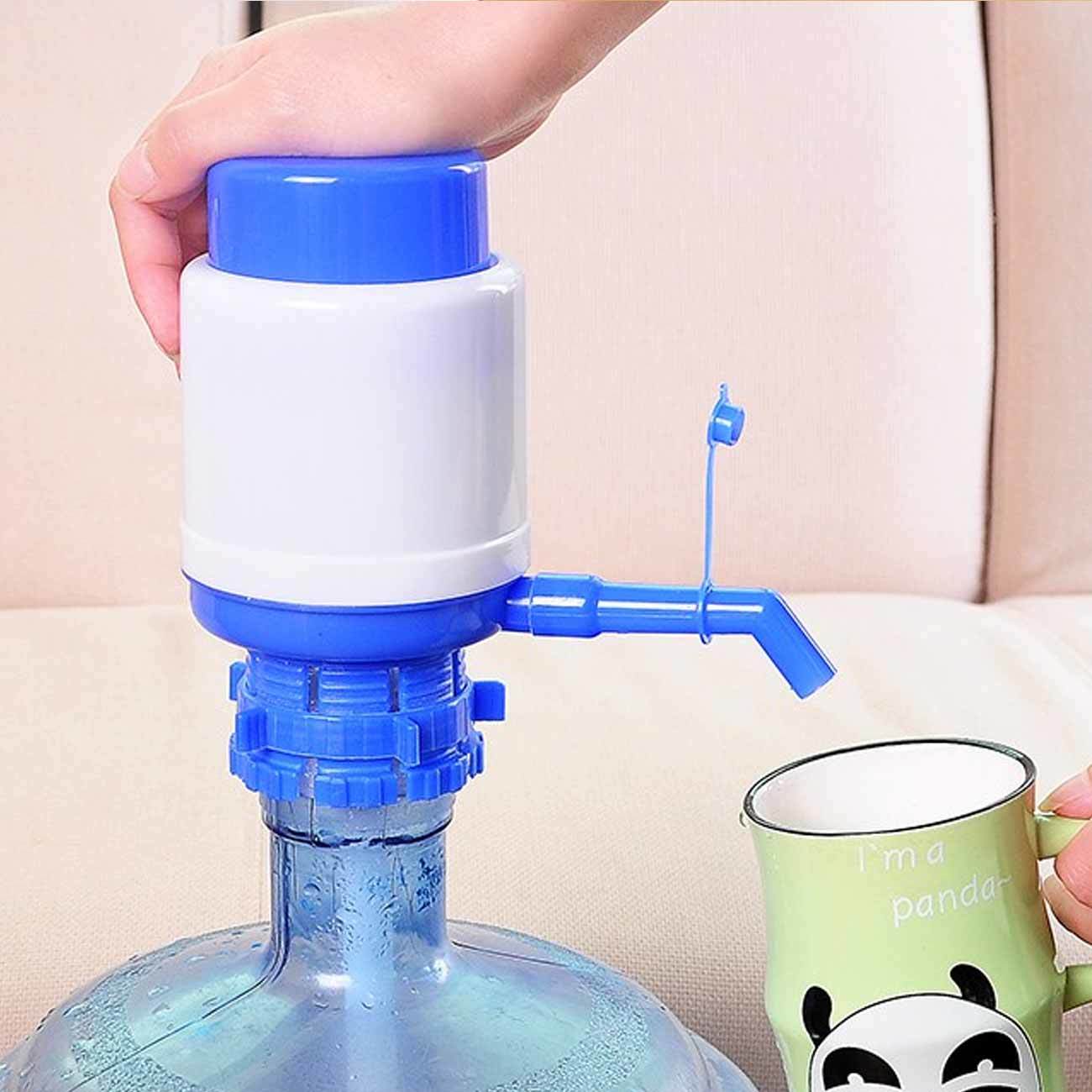 Water Bottles Pump Manual Hand Pressure Drinking Fountain Pressure Pump Water Press Pump with an Extra Short Tube Sanitary Cap
