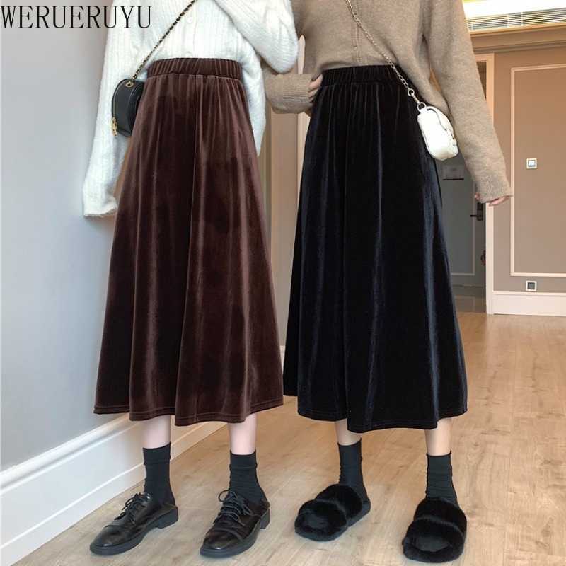 WERUERUYU Autumn Winter Velvet Skirt High Waisted Skinny Large Swing Long Pleated Skirts 210608, Photo color
WERUERUYU Autumn Winter Velvet Skirt High Waisted Skinny Large Swing Long Pleated Skirts 210608, Photo color