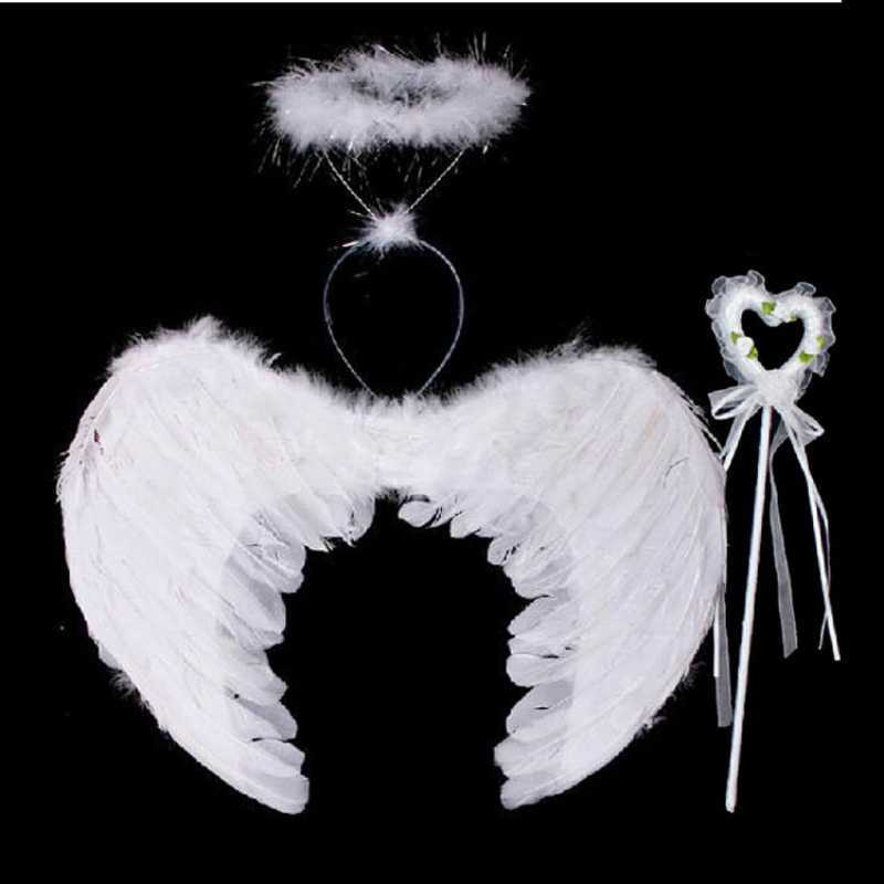 Feather Angel Fairy Wings Wand Halo 3Pcs Set Halloween Party Fancy Dress Costume P0827
Feather Angel Fairy Wings Wand Halo 3Pcs Set Halloween Party Fancy Dress Costume P0827