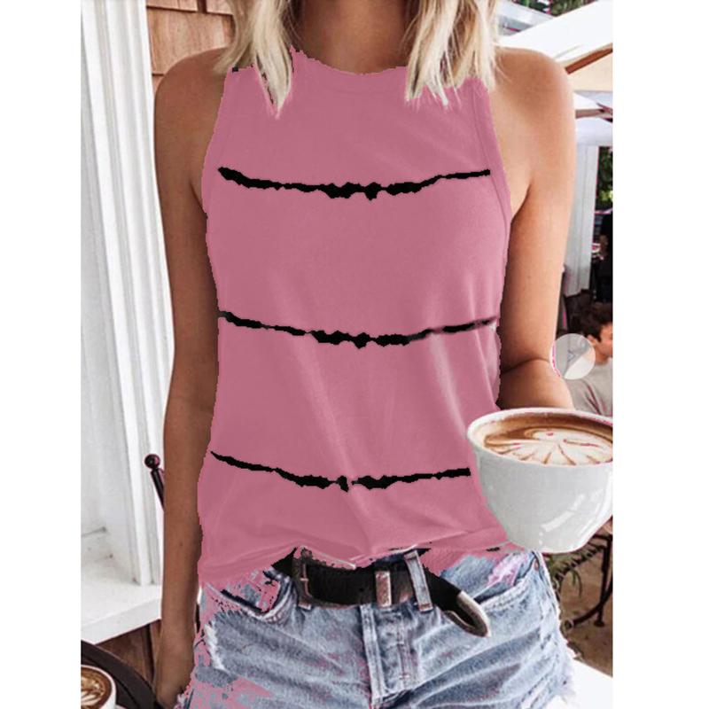 Women's Blouses & Shirts Womens Stripe Printed O-neck Tops Sleeveless Workout Casual Summer Ladies Loose Pullover Streewear Blusas Mujer, Gray
Women's Blouses & Shirts Womens Stripe Printed O-neck Tops Sleeveless Workout Casual Summer Ladies Loose Pullover Streewear Blusas Mujer, Gray