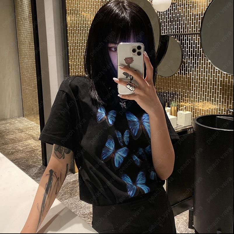 womens summer casual japanese female harajuku ulzzang short sleeved loose dark t shirt o neck blue butterfly print retro, White
womens summer casual japanese female harajuku ulzzang short sleeved loose dark t shirt o neck blue butterfly print retro, White