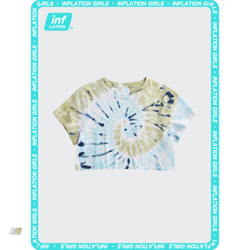 t shirt inf women's clothing - spring / summer 2021 fashion brand sweet cool spiral tie dye navel revealing thin short sleeve for wome, White
t shirt inf women's clothing - spring / summer 2021 fashion brand sweet cool spiral tie dye navel revealing thin short sleeve for wome, White
