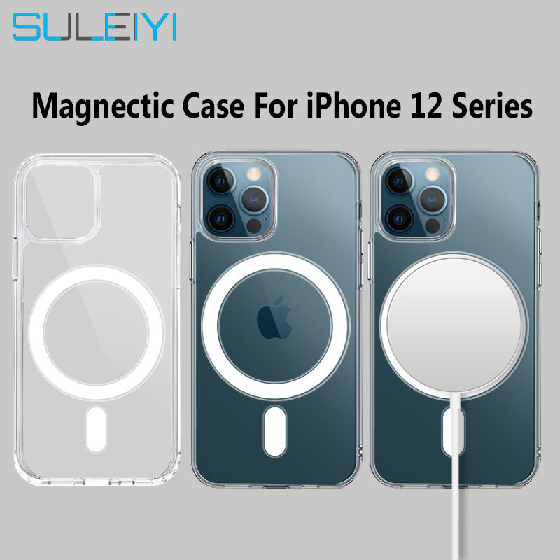 Luxury Magnectic iPhone 12 Pro Max mini For Magsafe Wireless Charging Shockproof Full Protection PC+TPU Phone Case, Clear
Luxury Magnectic iPhone 12 Pro Max mini For Magsafe Wireless Charging Shockproof Full Protection PC+TPU Phone Case, Clear