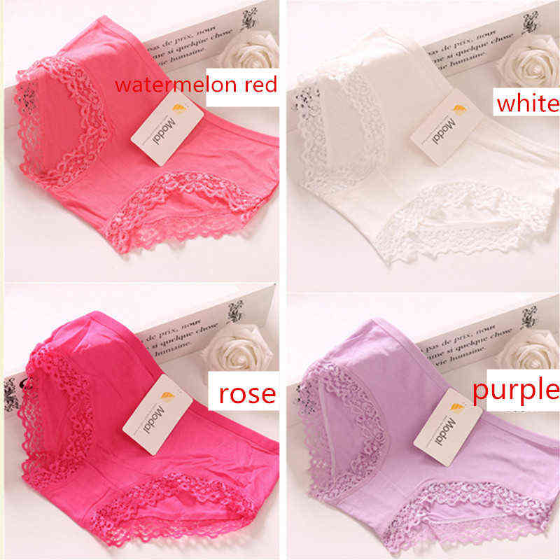 8pcs Laciness Girl Shorts Briefs Modal Cotton Buds Lace Underpants Slim Panties Teenagers 211122