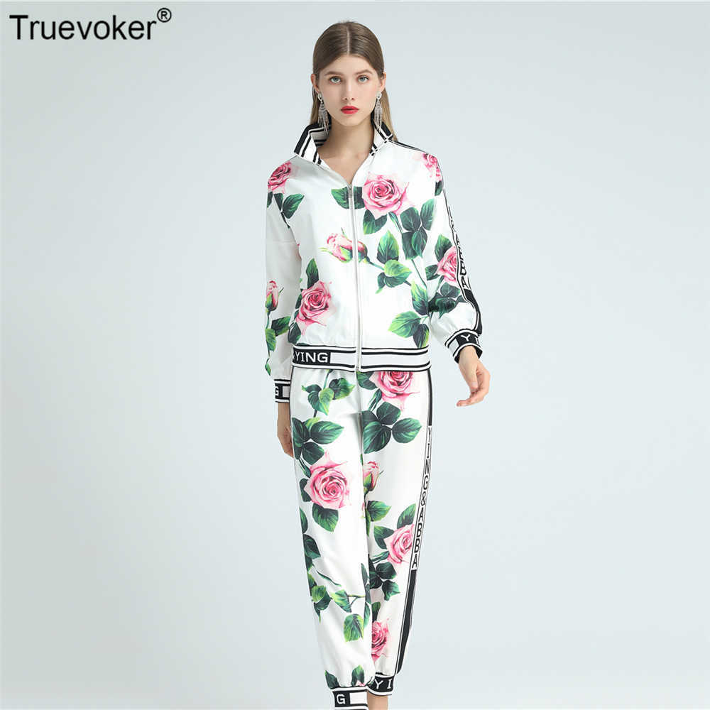 Truevoker Autumn Runway Casual Two Piece Suit's Full Sleeve Rose Flower Printed Hoodies + Pant Suit Party Clothing Sets 210602, Black
Truevoker Autumn Runway Casual Two Piece Suit's Full Sleeve Rose Flower Printed Hoodies + Pant Suit Party Clothing Sets 210602, Black