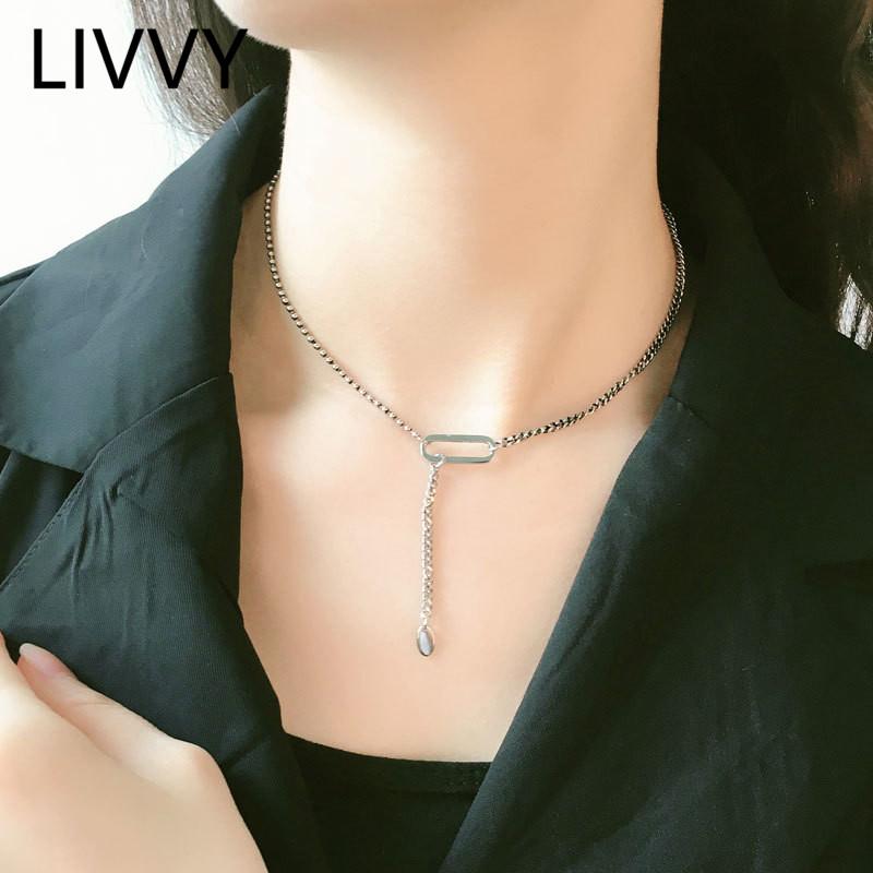 Pendant Necklaces LIVVY Silver Color O-Shape Geometric Necklace Charm Women Party Handmade Tassel Jewelry Accessories
Pendant Necklaces LIVVY Silver Color O-Shape Geometric Necklace Charm Women Party Handmade Tassel Jewelry Accessories