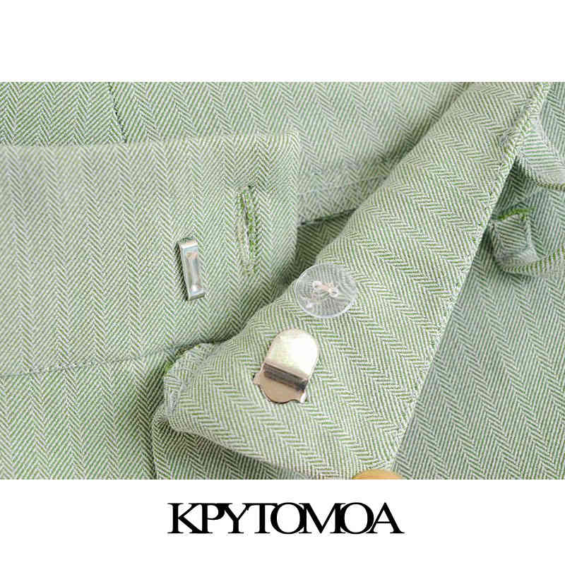 Women Chic Fashion Office Wear Straight Pants High Waist Zipper Fly Pockets Female Ankle Trousers Mujer 210420