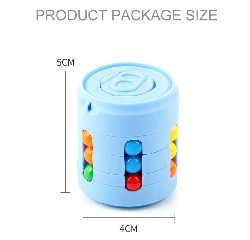 2021 Decompression Toy Coke Can Cube Finger Toys Children's Creative Funs Magic Bead Intellectual Rotating Game