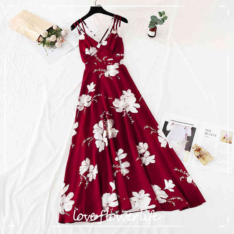 Spaghetti Strap Sexy Dress Women Summer Floral Sleeveless V-neck Off Shoulder Holiday Chiffon Dress Bohemia Beach Dresses 210521, Flowers 5
Spaghetti Strap Sexy Dress Women Summer Floral Sleeveless V-neck Off Shoulder Holiday Chiffon Dress Bohemia Beach Dresses 210521, Flowers 5