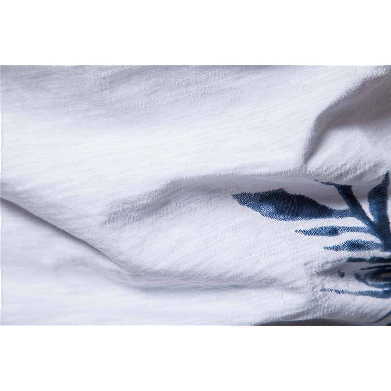 AIOPESON Leaves Printed T-Shirt Men O-neck 100% Cotton Casual Men's T Shirt Summer Quality Fashion Hawaii Style Men Clothes 210623