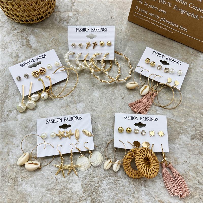 Dangle & Chandelier 2022 Summer Pearl Shell Earrings Set For Women Girls,Big Drop Earring Brincos Female Fashion Jewelry Gifts
Dangle & Chandelier 2022 Summer Pearl Shell Earrings Set For Women Girls,Big Drop Earring Brincos Female Fashion Jewelry Gifts