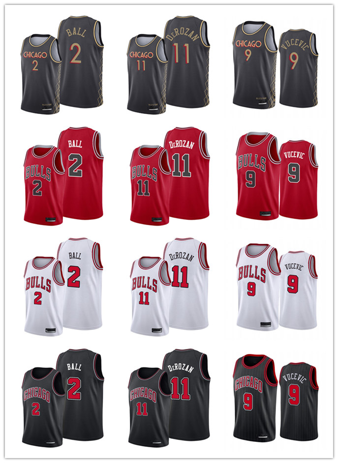 ChicagoBullsMen Basketball DeMar DeRozan 11 Lonzo Ball 2 Nikola Vucevic 9 2021 Trade Black Edition City Jersey
ChicagoBullsMen Basketball DeMar DeRozan 11 Lonzo Ball 2 Nikola Vucevic 9 2021 Trade Black Edition City Jersey