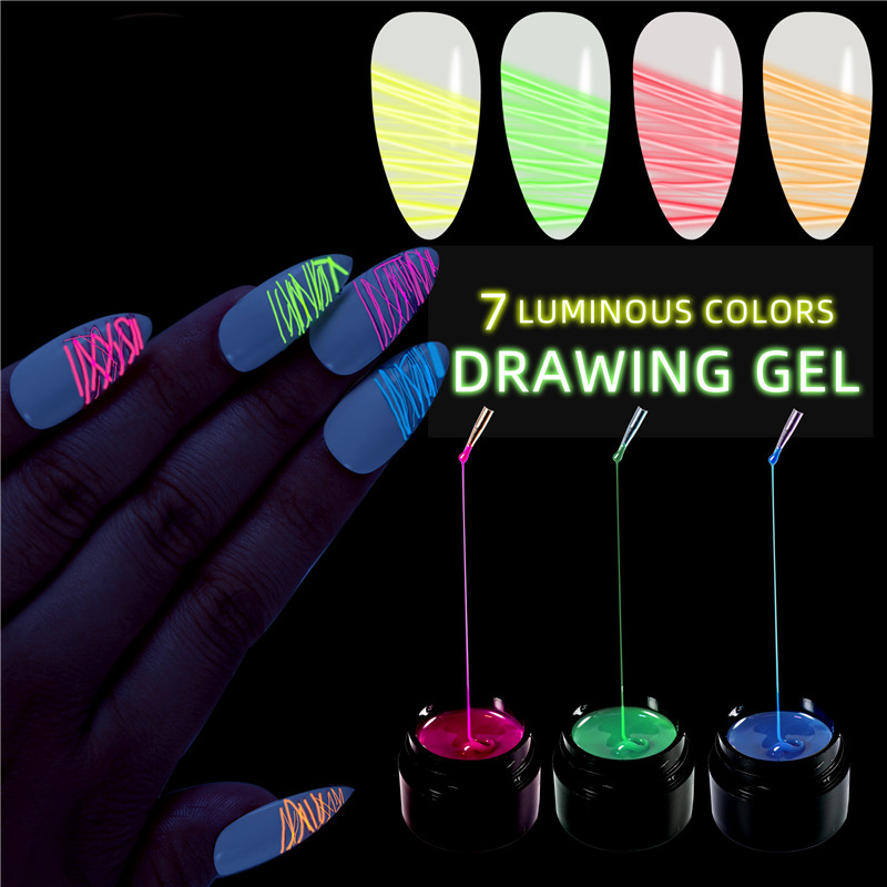 Set 6 7 8 Color Fluorescent Luminous Spider Nail Gel 8ml Pulling Silk Neon Effect Art Wire Drawing UV Glow In The Dark Soak Off Polish, Choose set
Set 6 7 8 Color Fluorescent Luminous Spider Nail Gel 8ml Pulling Silk Neon Effect Art Wire Drawing UV Glow In The Dark Soak Off Polish, Choose set