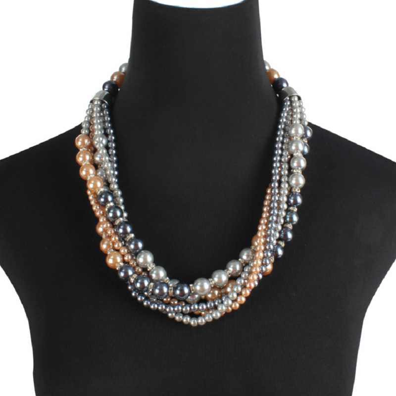 Fashion Necklace Bohemian Style Gray Series Imitation Pearl Women's Holiday Gift Chains
Fashion Necklace Bohemian Style Gray Series Imitation Pearl Women's Holiday Gift Chains