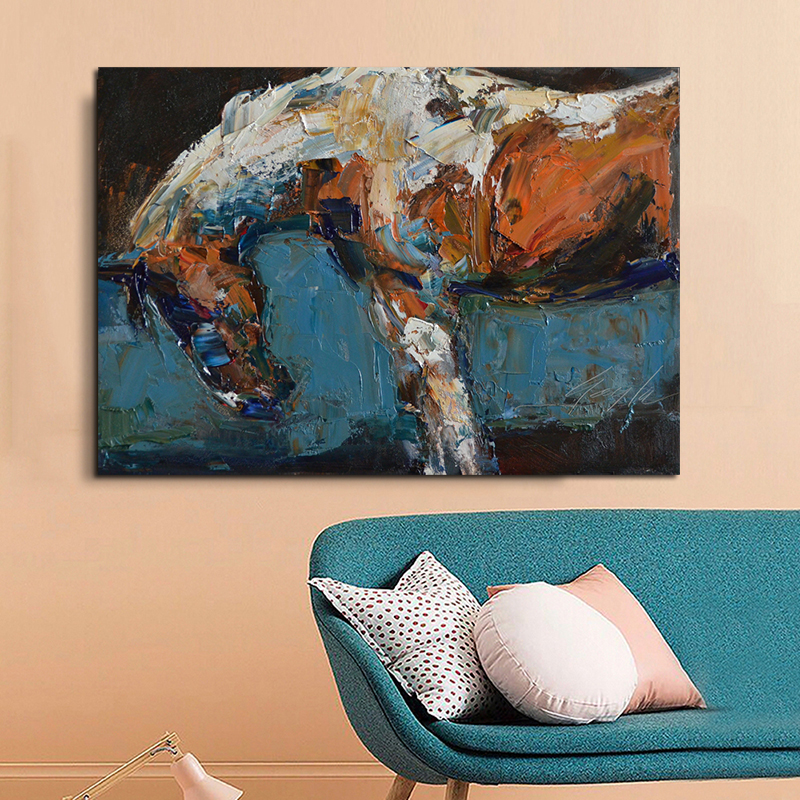 Abstract Horse PaintingS Animal Posters And Prints Oil Painting On Canvas Wall Art Picture For Living Room Decoration
