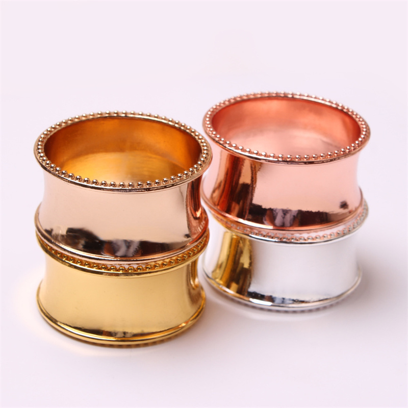 Gold Silver Napkin Ring Table Napkin Holder Hotel