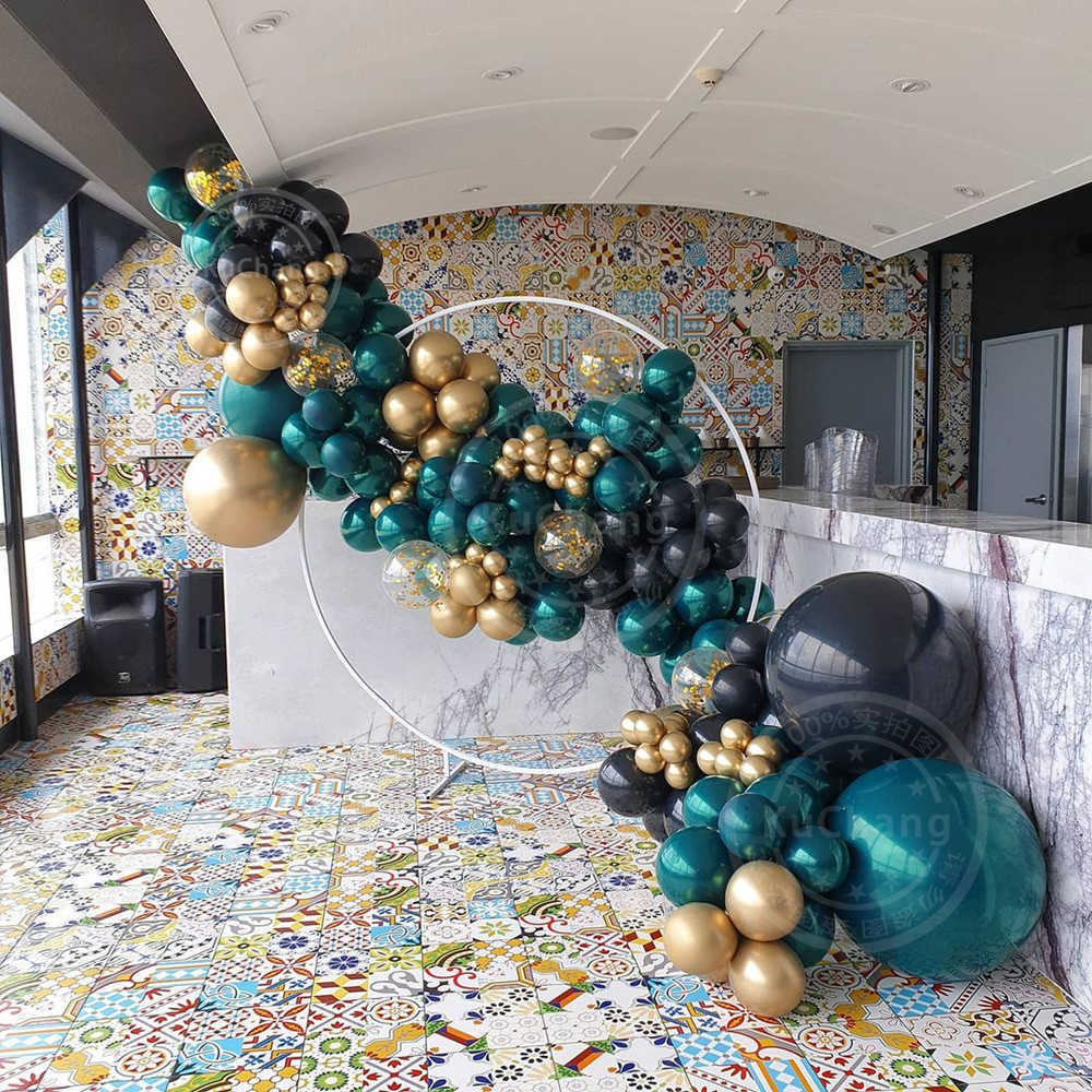 142Pcs Double Teal Blue And Black Latex Balloon Garland Set Golden Confetti Balloon Bridal Wedding Birthday Party Decoration Y0929
142Pcs Double Teal Blue And Black Latex Balloon Garland Set Golden Confetti Balloon Bridal Wedding Birthday Party Decoration Y0929