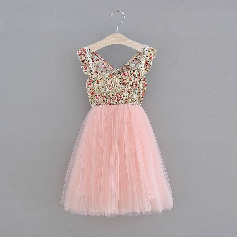 Girl's Dresses Retail Girl Princess Beige Floral Mid Calf Length Soft Pink Gauze Backless Sweet Children Clothing 2-7Y HH001 KSU3
Girl's Dresses Retail Girl Princess Beige Floral Mid Calf Length Soft Pink Gauze Backless Sweet Children Clothing 2-7Y HH001 KSU3
