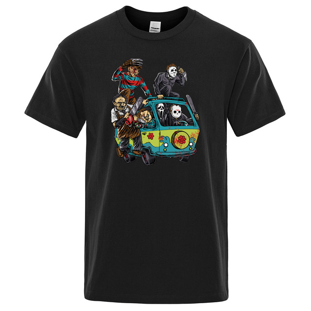 Maniac Park Horror Movie Theme Park Jason Clown Saw Tops Mens Halloween Funny Tee Shirts summer short sleeve men TShirt, White;black
Maniac Park Horror Movie Theme Park Jason Clown Saw Tops Mens Halloween Funny Tee Shirts summer short sleeve men TShirt, White;black