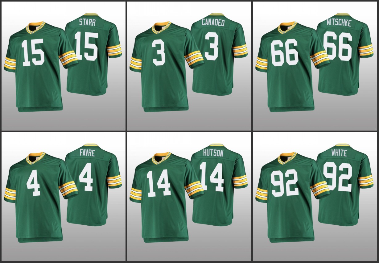 Green BayPackersMen Women Youth #3 Tony Canadeo 4 Brett Favre 92 Reggie White 66 Ray Nitschke 15 Bart Starr Custom Green Throwback Jersey
Green BayPackersMen Women Youth #3 Tony Canadeo 4 Brett Favre 92 Reggie White 66 Ray Nitschke 15 Bart Starr Custom Green Throwback Jersey