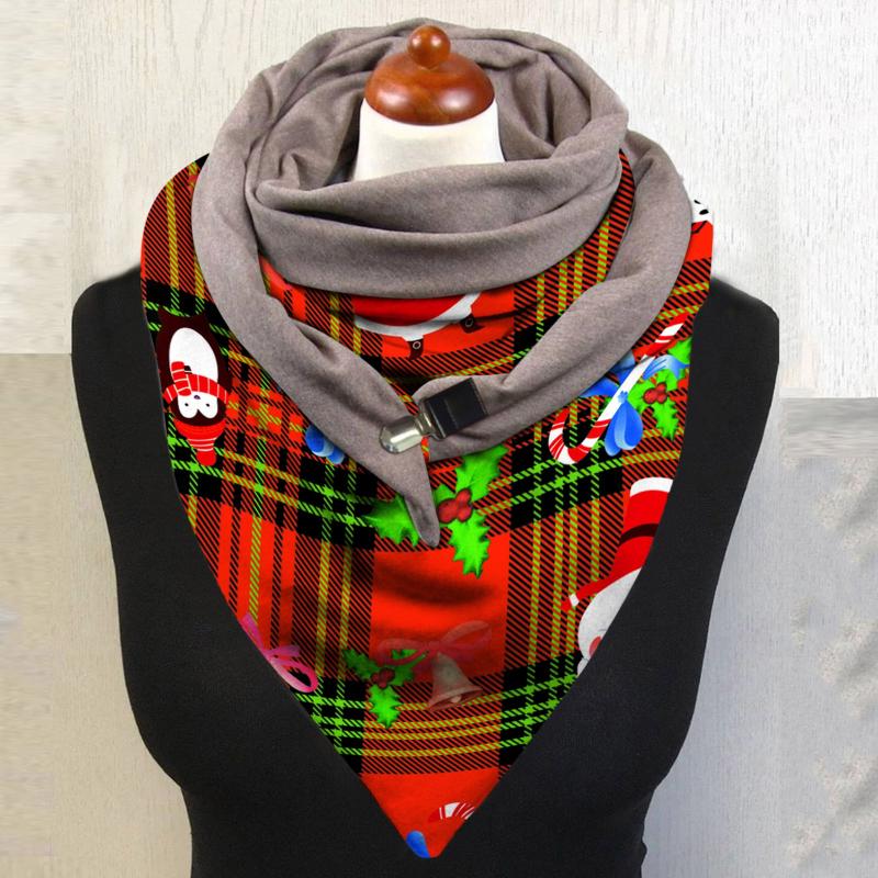 Scarves Fashion Women Christmas Printing Button Soft Wrap Casual Warm Shawls Winter Female Scarf
Scarves Fashion Women Christmas Printing Button Soft Wrap Casual Warm Shawls Winter Female Scarf