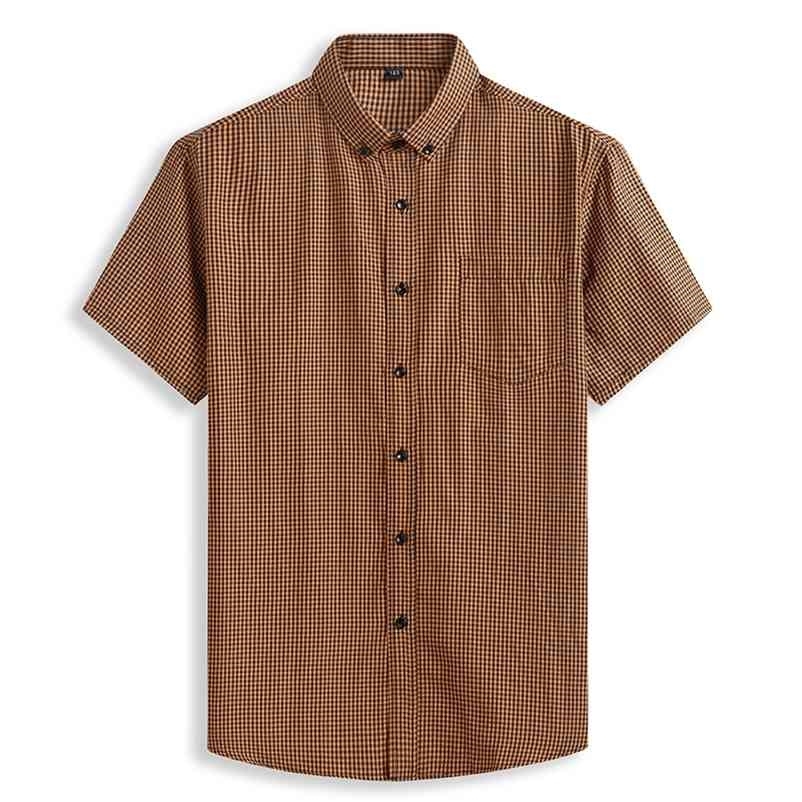 Plus Large Short Sleeve Men Pure Cotton Summer Comforable Plaid Mens Shirts Business Formal Casual Slim Fit Loose Big Size 8XL 210708, Yellow
Plus Large Short Sleeve Men Pure Cotton Summer Comforable Plaid Mens Shirts Business Formal Casual Slim Fit Loose Big Size 8XL 210708, Yellow