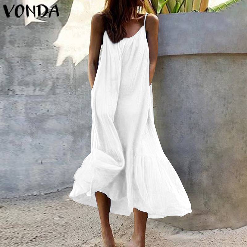 2021bohemian sundres women dress 2021 vonda summer sleeveless maxi long dress beach holiday casual loose robe plus size vestidos, Black;gray
2021bohemian sundres women dress 2021 vonda summer sleeveless maxi long dress beach holiday casual loose robe plus size vestidos, Black;gray