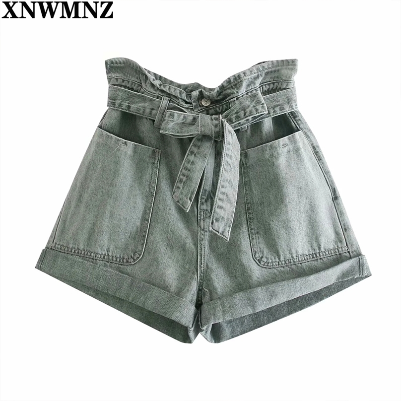 Ruffled Waist Paper Bag Shorts Ladies Summer Solid Color high-waist denim casual shorts with belt Streetwear Cute 210520, Sky blue
Ruffled Waist Paper Bag Shorts Ladies Summer Solid Color high-waist denim casual shorts with belt Streetwear Cute 210520, Sky blue