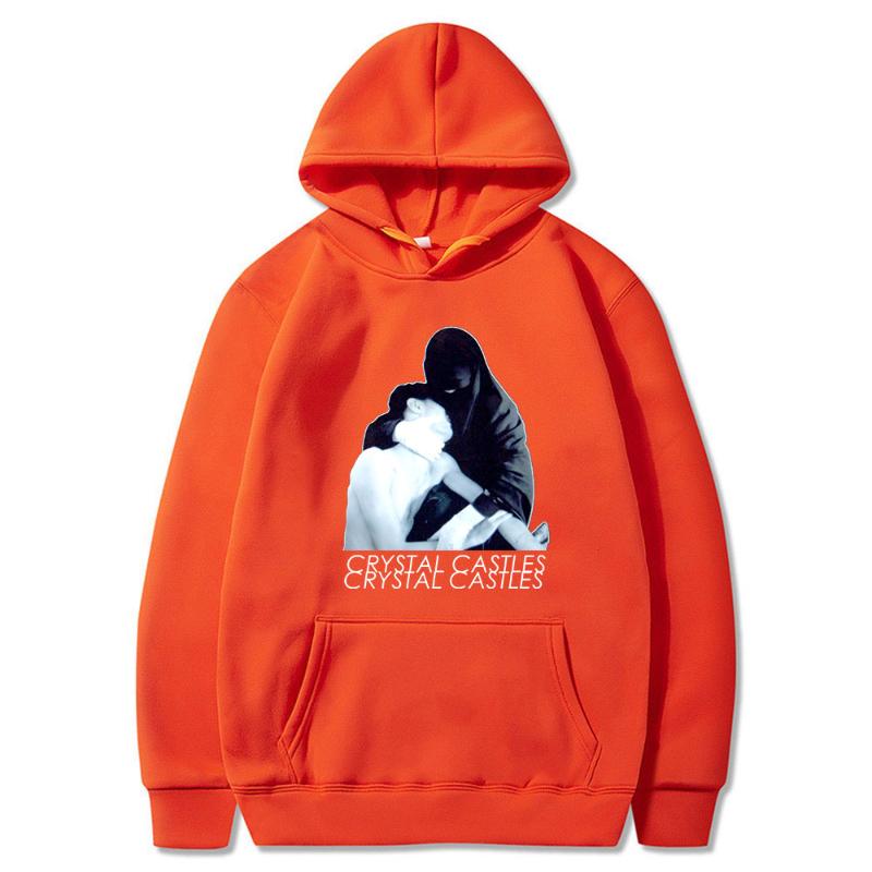 Men's Hoodies & Sweatshirts Crystal Castles Printed Hip Hop Long Sleeve Pullover Loose Casual Streetwear For Men And Women Hoodie