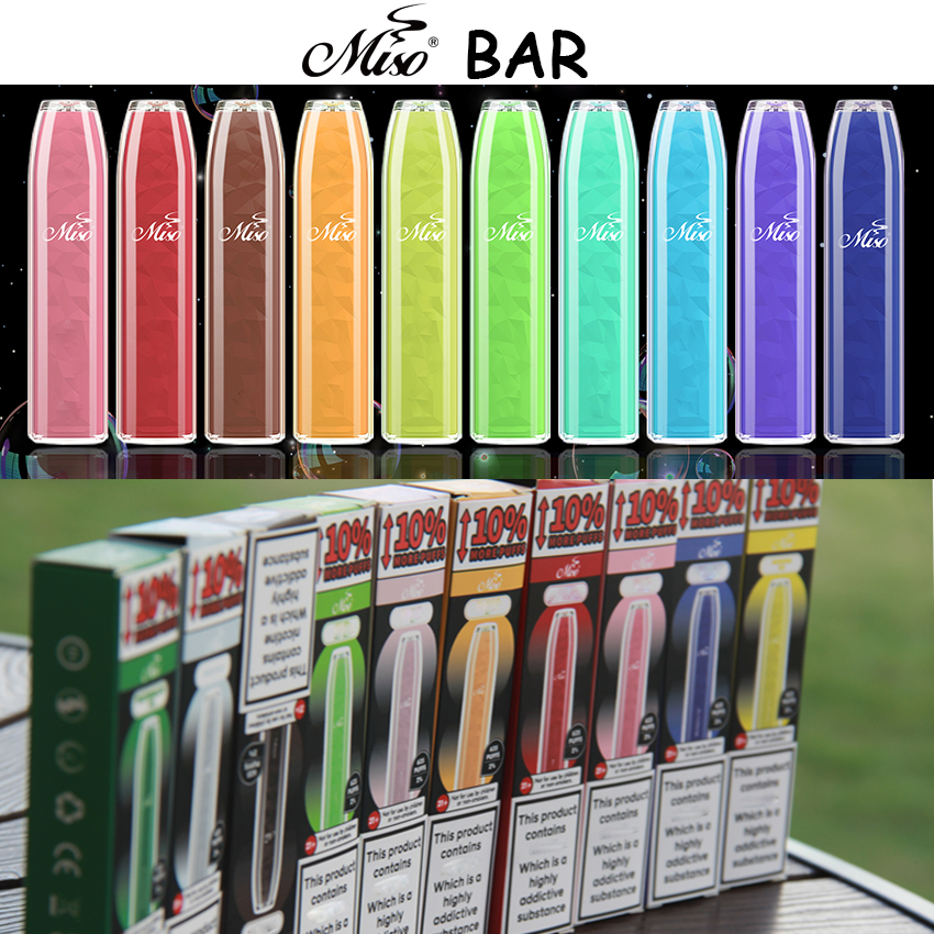 Miso Bar Disposable Vape E Cigarettes Pod Device Kit 800 Puffs 2.5ml Prefilled Cartridges Vape Pen VS Pro Geekvape Bar Puff Bar Plus
Miso Bar Disposable Vape E Cigarettes Pod Device Kit 800 Puffs 2.5ml Prefilled Cartridges Vape Pen VS Pro Geekvape Bar Puff Bar Plus