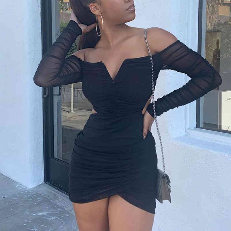 Women Autumn Winter V-neck Black Party Long Sleeve Bodycon Party Dress Female Sexy Lace Pleated Hollow Out Clubwear Vestido, Black;gray
Women Autumn Winter V-neck Black Party Long Sleeve Bodycon Party Dress Female Sexy Lace Pleated Hollow Out Clubwear Vestido, Black;gray