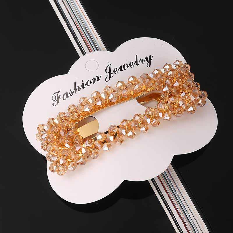 2021 Fashion Wedding Rhinestone Hair Clips Crystal Hairclip Metal Ponytail Holder Hairpins BB Hairgrip For Women Girls Hair Accessories