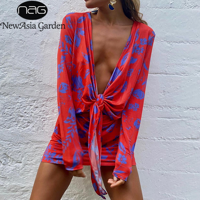 NewAsia Print Red Dress Tie up Long Sleeve Deep V Neck Mini Dresses for Women Casual Beach Party Wear Ladies Bodycon Vestidos
NewAsia Print Red Dress Tie up Long Sleeve Deep V Neck Mini Dresses for Women Casual Beach Party Wear Ladies Bodycon Vestidos