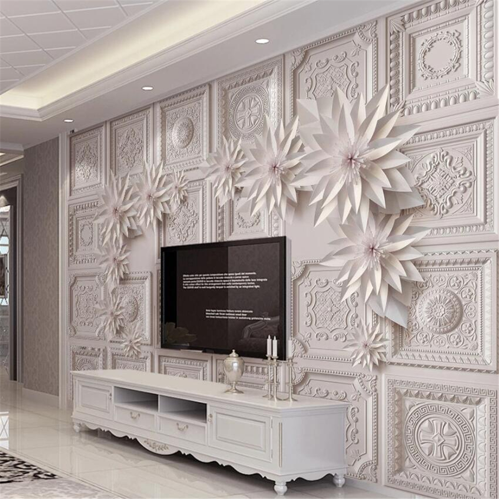 Custom large wall painter with beautiful European embossed brick wall flowers 3d stereo TV background wall, Blue
Custom large wall painter with beautiful European embossed brick wall flowers 3d stereo TV background wall, Blue