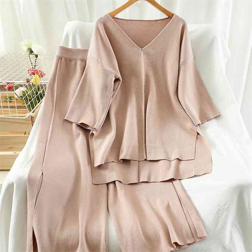 Women Autumn Tracksuits Knitted Long Pants and tops For Two Pieces Sets Casual Versatile Female Outfits 210518, Khaki
Women Autumn Tracksuits Knitted Long Pants and tops For Two Pieces Sets Casual Versatile Female Outfits 210518, Khaki
