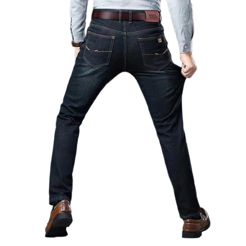 Mens Fashion Man Pant Streetwear Loose Straight Jeans Men's Stretch Business Casual Plus Size Slim Trousers Men Clothing Pants