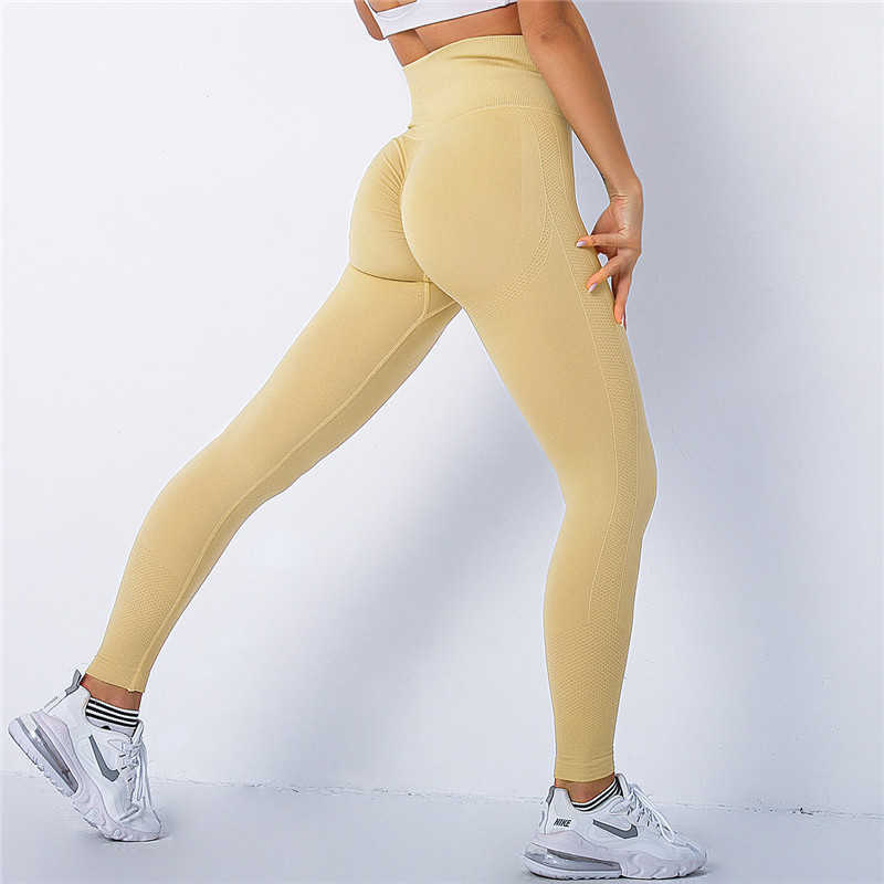 Women Spandex 20% Seamless Leggings Bubble Butt Push Up Workout Legging Slim High Waist Leggins Mujer Fitness Pants 210820