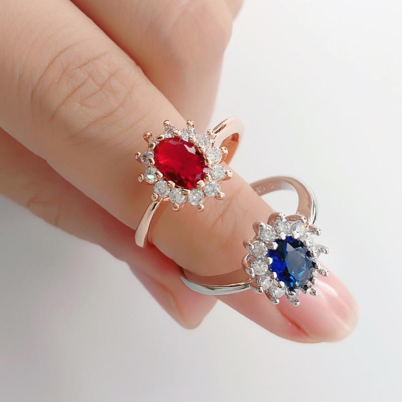 Cluster Rings For Women Princess Style Blue Crystal Zircon Flower Silver Color Engagement Wedding Finger Ring Gift Fashion Jewelry R076, Golden;silver
Cluster Rings For Women Princess Style Blue Crystal Zircon Flower Silver Color Engagement Wedding Finger Ring Gift Fashion Jewelry R076, Golden;silver