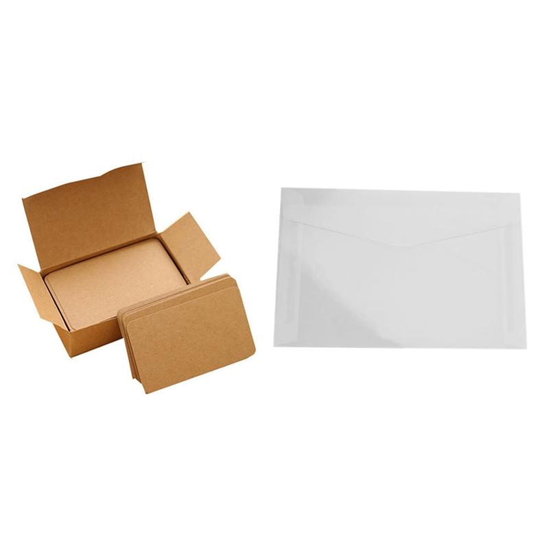 100Pcs Memory Cards Blank DIY Graffiti Word (Khaki) & 50Pcs Translucent White Parchment Paper Envelope Gift Wrap
100Pcs Memory Cards Blank DIY Graffiti Word (Khaki) & 50Pcs Translucent White Parchment Paper Envelope Gift Wrap