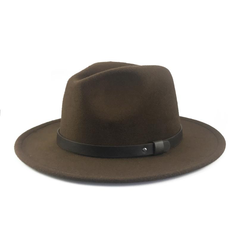 Wide Brim Hats Solid Color Man Women Cap Big Fedora British Style Classical Prom Bowler Vintage Woolen Jazz Hat Fashion Belt Autumn Winter
Wide Brim Hats Solid Color Man Women Cap Big Fedora British Style Classical Prom Bowler Vintage Woolen Jazz Hat Fashion Belt Autumn Winter