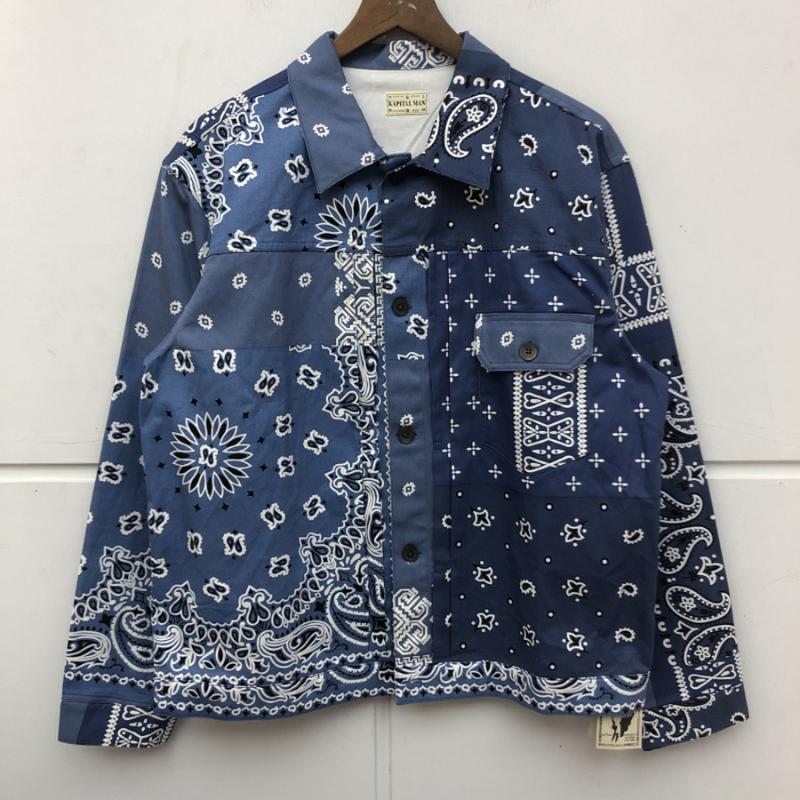 Men's Jackets Cashew Flower Kapital Denim Jacket Men Women 1:1 Top Quality Butt…