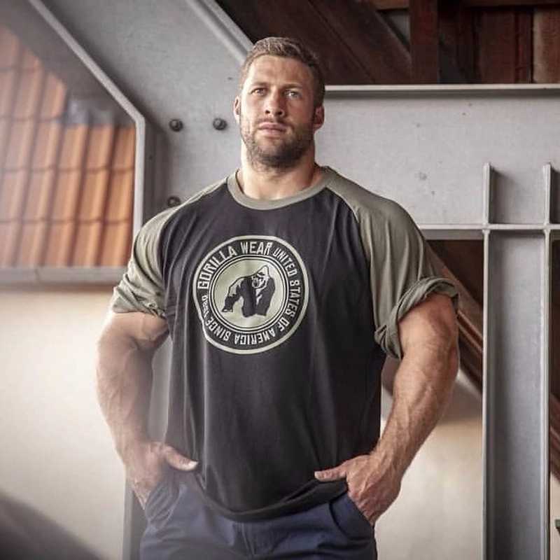 Men Short Sleeve T-Shirt Bodybuilding Workout Elasticity Fitness Gym Mens T shirt 210629