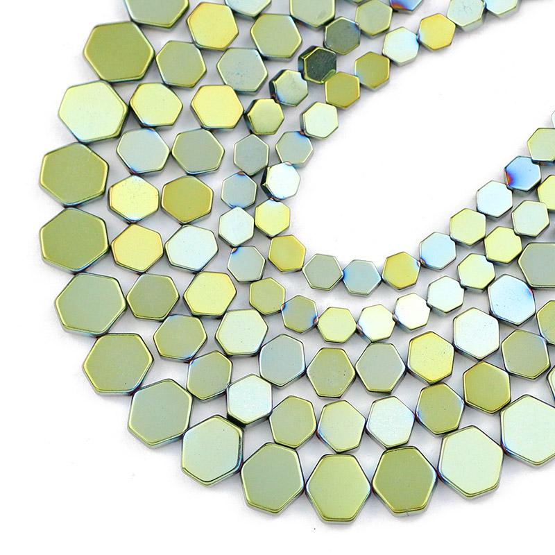Other Green Plated Hematite Natural Stone 4/6/8MM Flat Hexagon Spacer Loose Beads For Jewelry Making Diy Bracelet Necklace Accessories
Other Green Plated Hematite Natural Stone 4/6/8MM Flat Hexagon Spacer Loose Beads For Jewelry Making Diy Bracelet Necklace Accessories