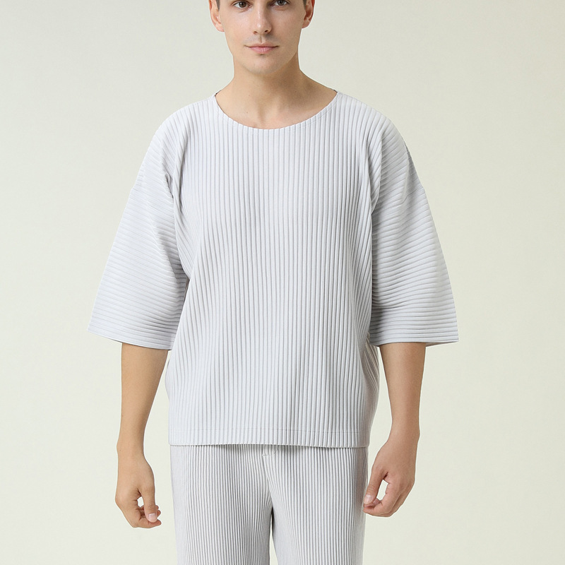 IEFB / pleated tops loose round neck pulloverhalf sleeve T-shirt men's clothing japanese streetwear fashion 9Y3837 210524, Gray
IEFB / pleated tops loose round neck pulloverhalf sleeve T-shirt men's clothing japanese streetwear fashion 9Y3837 210524, Gray