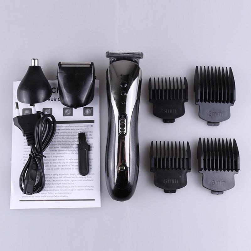 All In1 Rechargeable And Adjustable Men Hair Clipper Waterproof Wireless Electric Shaver Beard Nose Ear Mute Trimmer Scissors1