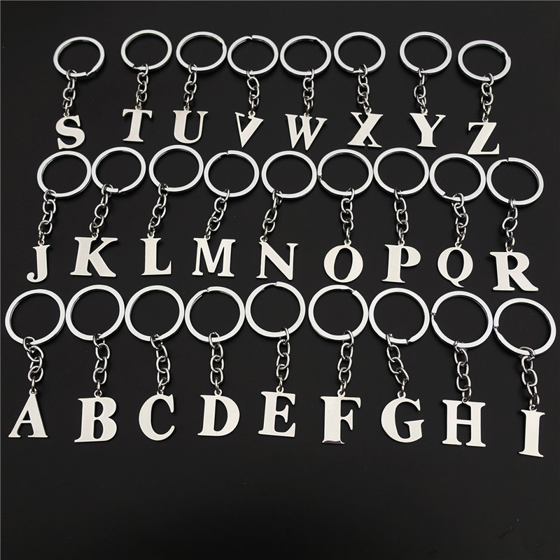 26 Pcs/lot All Script Alphabet A-Z Keychain Stainless Steel Letter Initial Keyrings Jewelry For Men Women
26 Pcs/lot All Script Alphabet A-Z Keychain Stainless Steel Letter Initial Keyrings Jewelry For Men Women