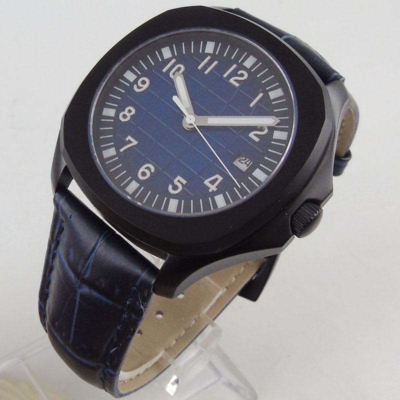 Wristwatches 40MM Blue Sterile Dial Date PVD Coated Sapphire Glass Square Luminous MIYOTA 8215 Movement Automatic Mens Watch, As pic
Wristwatches 40MM Blue Sterile Dial Date PVD Coated Sapphire Glass Square Luminous MIYOTA 8215 Movement Automatic Mens Watch, As pic