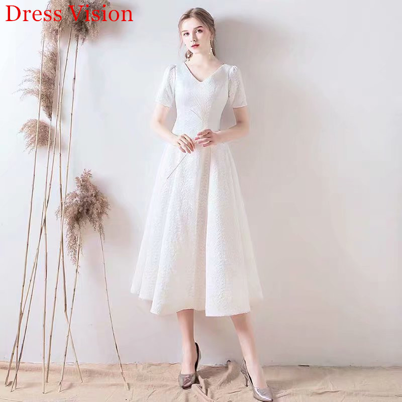 Vestido De Noiva Simple V-Neck Wedding Dress Robe De Soiree Bride To Be Robe De Marie, White
Vestido De Noiva Simple V-Neck Wedding Dress Robe De Soiree Bride To Be Robe De Marie, White