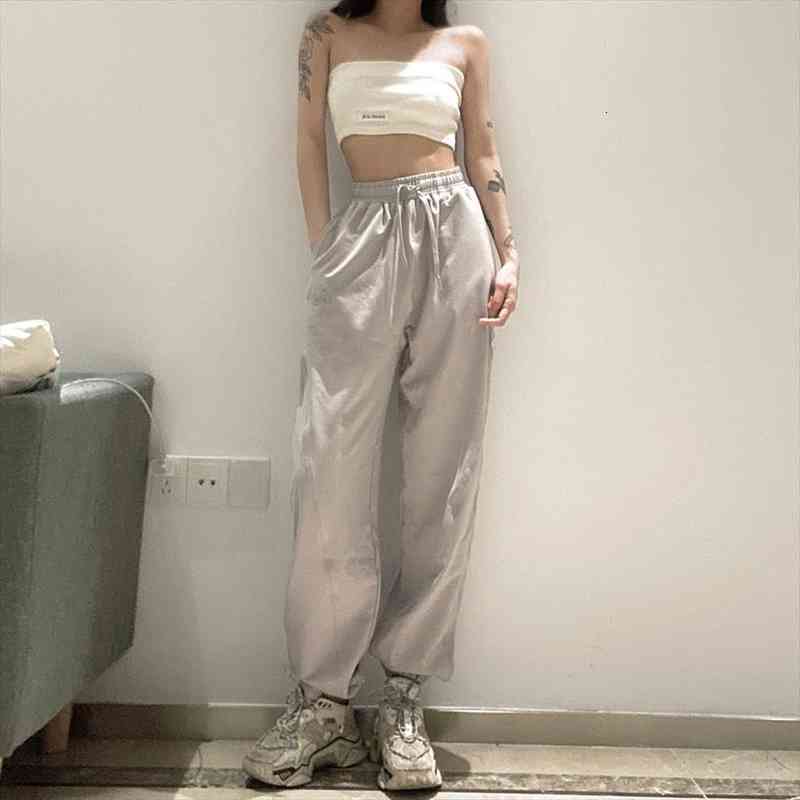 Sylcue Summer Hip Hop Style Personality Versatile Sports Leisure Trousers Womens High Waist Show Thin Elastic Waist Chalaza, Black;white
Sylcue Summer Hip Hop Style Personality Versatile Sports Leisure Trousers Womens High Waist Show Thin Elastic Waist Chalaza, Black;white